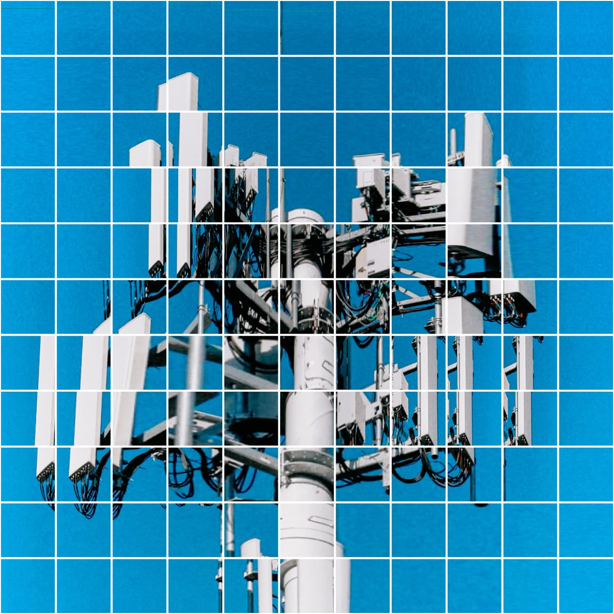 Image with Grid Split effect applied